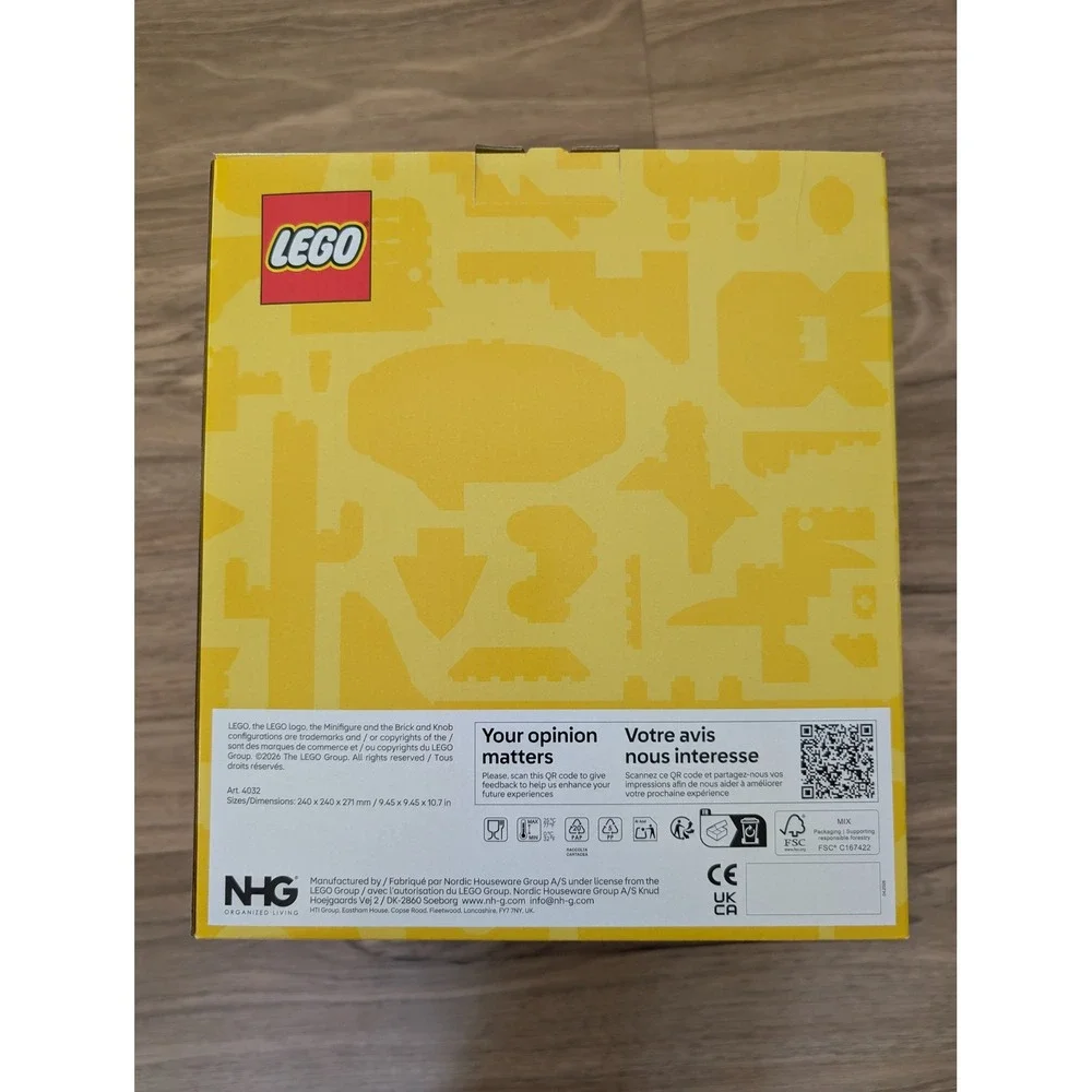 LEGO Storage Head Large Halloween Pumpkin Jack-O-Lantern Stackable Orange New